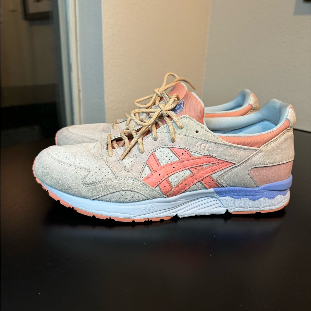 Asics Beige Pink Blue Suede GEL-Lyte V Sneakers